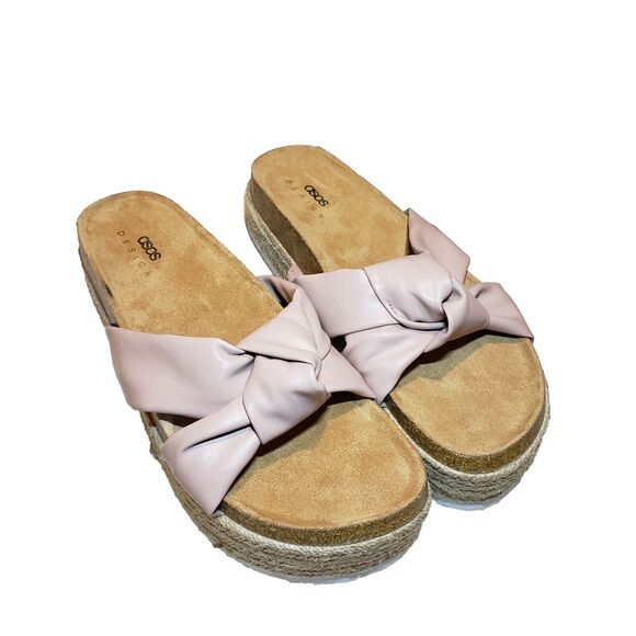 ASOS DESIGN Womens Teegan knotted Platform Size 9 Pink - Picture 2 of 10